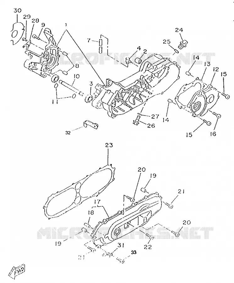 CARTERES CIGÜEÑAL Yamaha SCOOTER 50 1995 BOOSTER  CW50RS