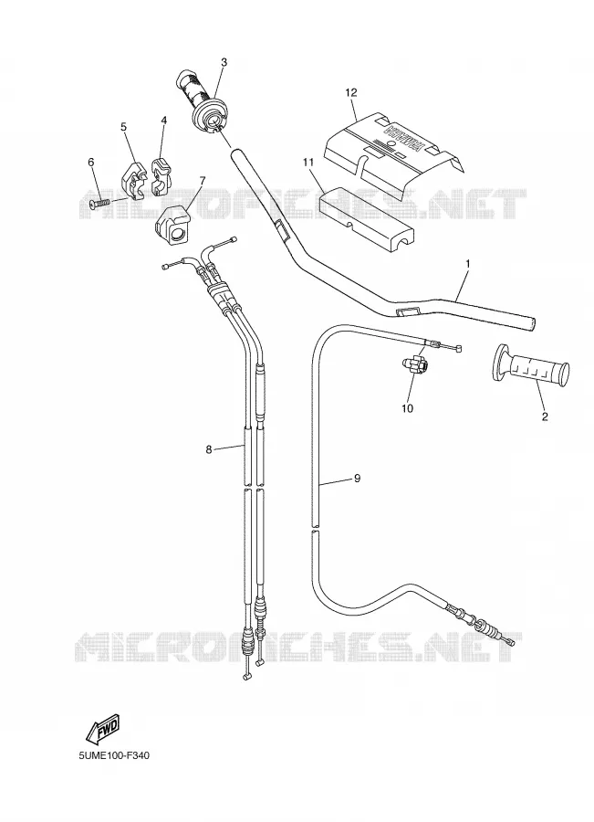 MANILLAR / CABLE Yamaha MOTO 250 2007 WRF  WR250FW