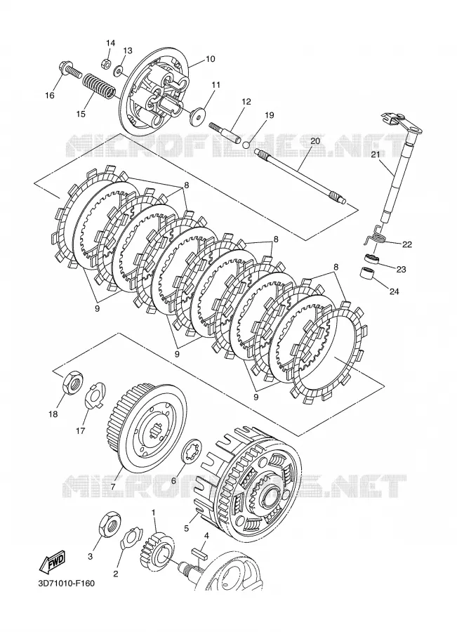EMBRAGUE DE ARRANQUE Yamaha MOTO 250 2008 WRX  WR250X