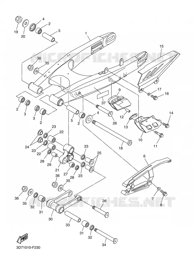 BRAZO DE OSCILACION Yamaha MOTO 250 2008 WRX  WR250X