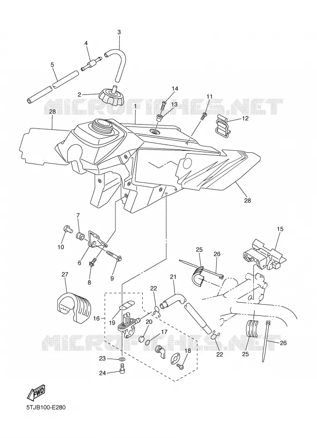 DEPOSITO DE GASOLINA Yamaha MOTO 450 2006 WRF  WR450F