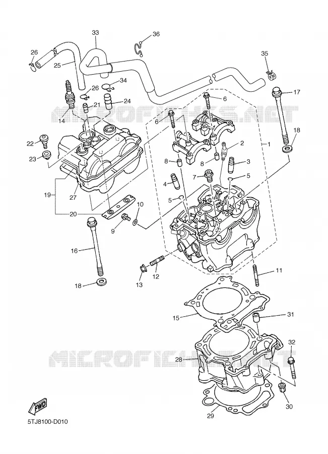 CILINDRO Yamaha MOTO 450 2006 WRF  WR450FV