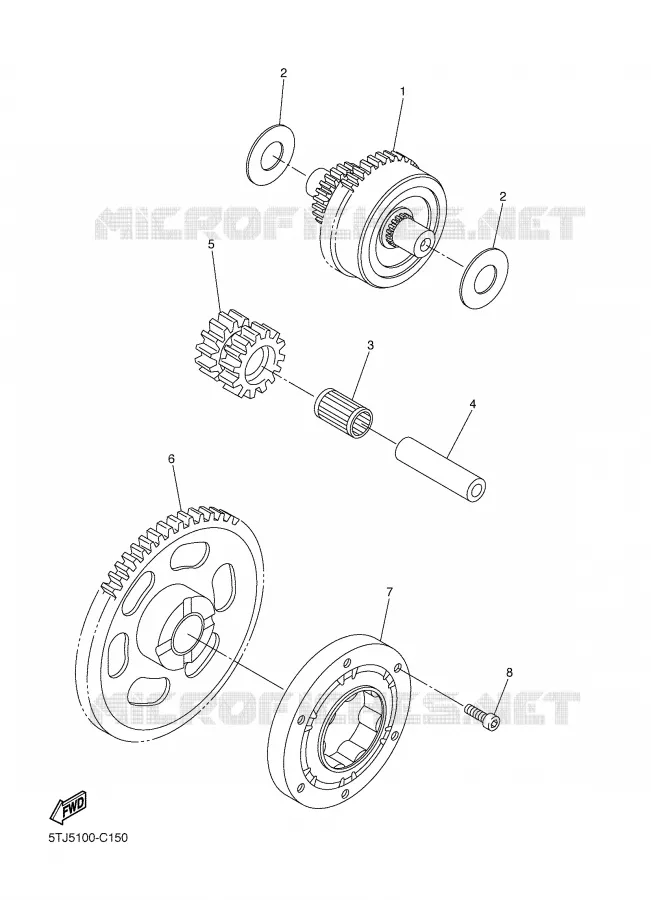 EMBRAGUE DE ARRANQUE Yamaha MOTO 450 2006 WRF  WR450FV