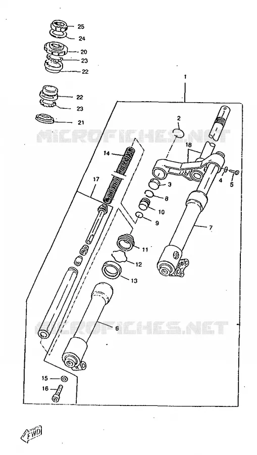 HORQUILLA Yamaha SCOOTER 50 1998 BOOSTER  CW50RS