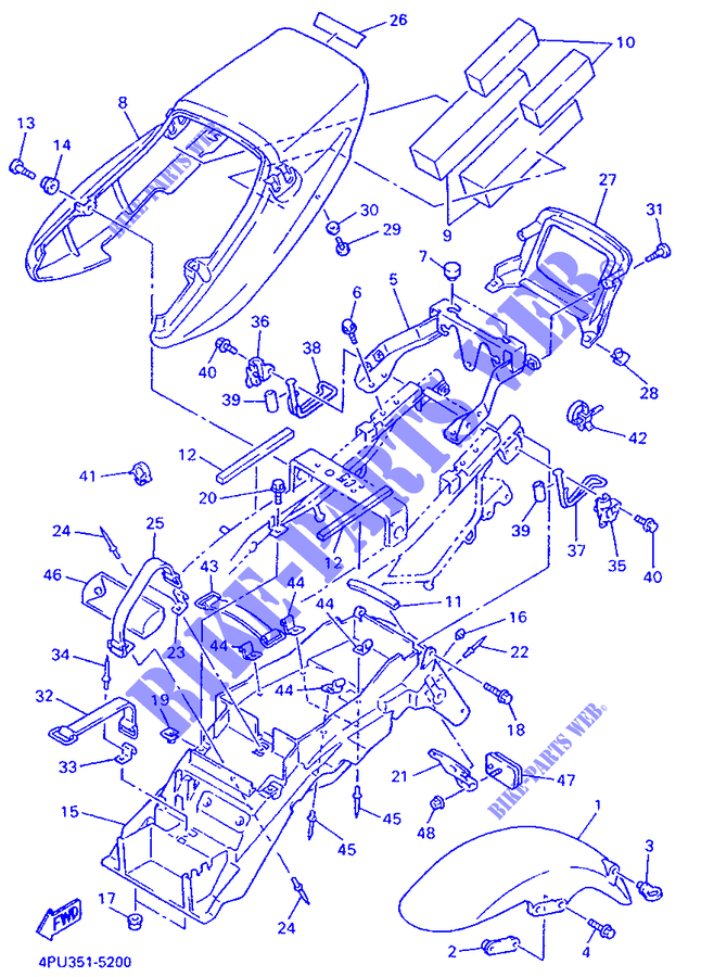 GUARDABARROS para Yamaha XJR1200 1995