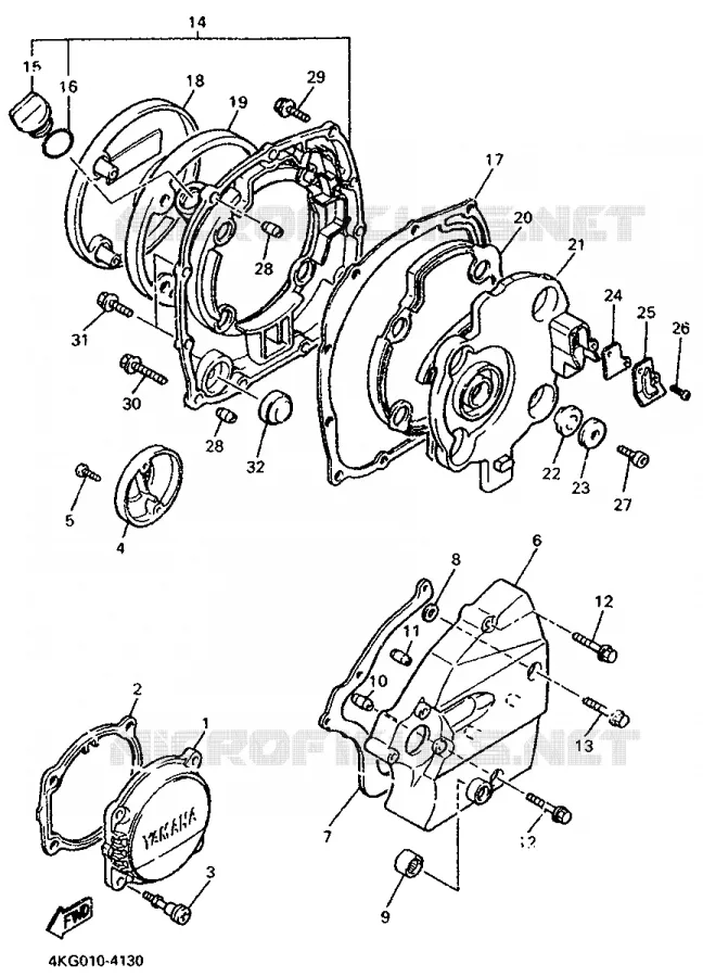 TAPA - MOTOR 1 Yamaha MOTO 1200 1996 XJR  XJR1200