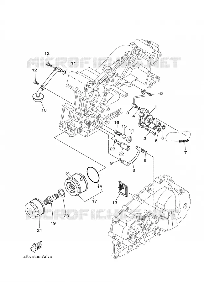 BOMBA DE OLIO Yamaha SCOOTER 500 2008 TMAX  XP500X