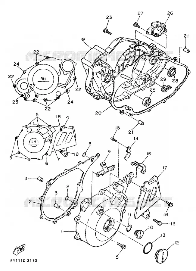 TAPA - MOTOR 1 Yamaha MOTO 600 1987 XT  XT600