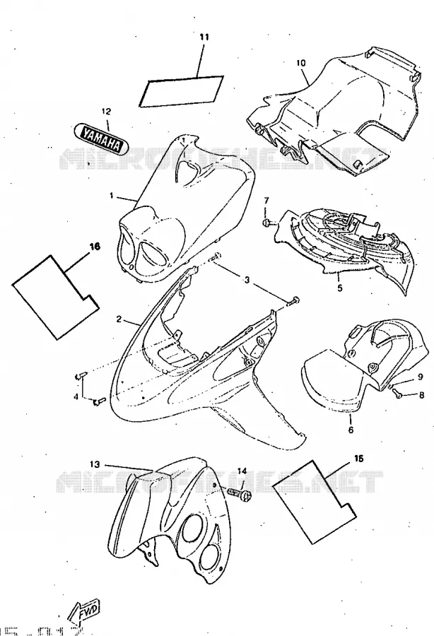 GUARDABARROS Yamaha SCOOTER 50 1998 ROCKET  CW50RSP