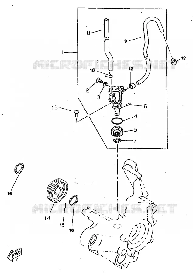 BOMBA DE OLIO Yamaha SCOOTER 50 1998 ROCKET  CW50RSP