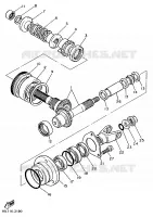 EJE TRANSVERSAL para Yamaha XV1100 1997