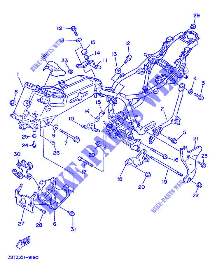 BASTIDOR para Yamaha XV535 1989