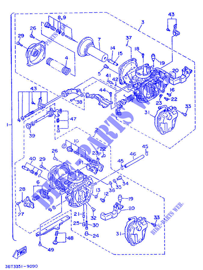 CARBURADOR para Yamaha XV535 1989