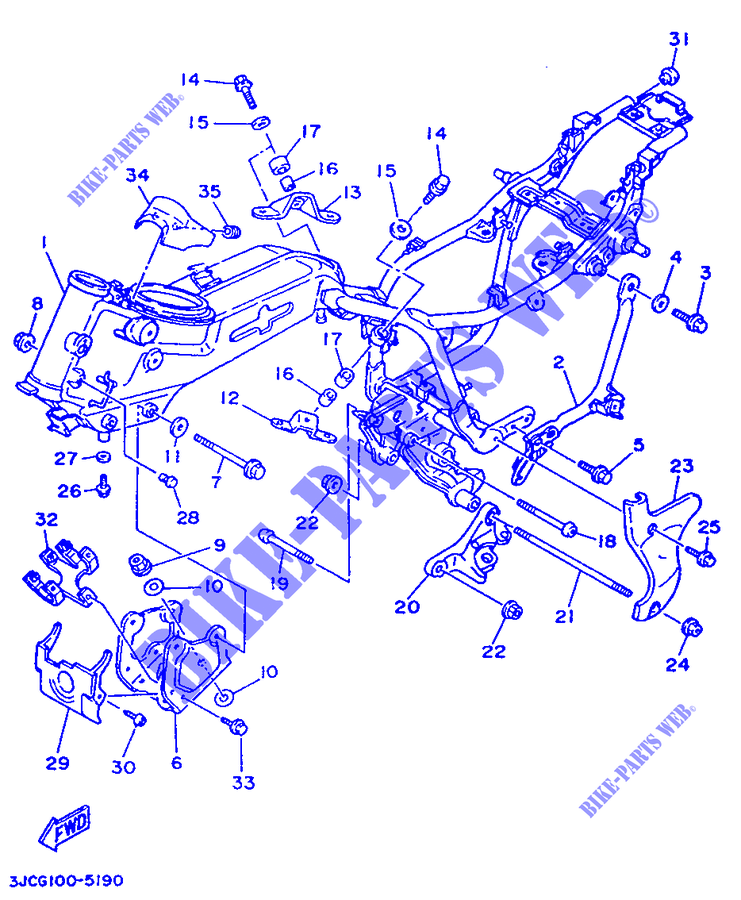 BASTIDOR para Yamaha XV535 1997