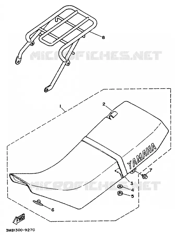 ASIENTO Yamaha MOTO 125 1991 DTE  DT125E