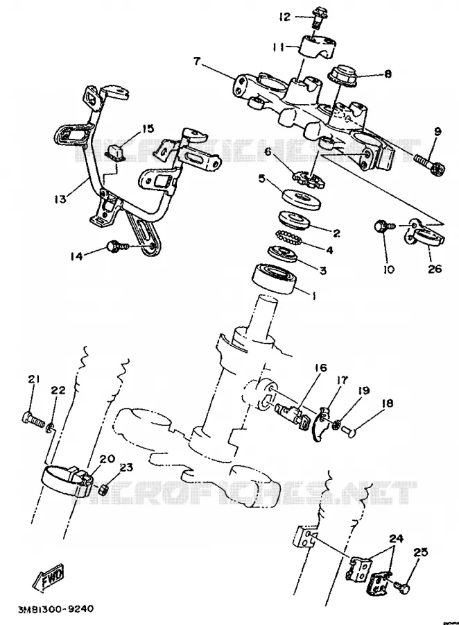 DIRECCION Yamaha MOTO 125 1995 DTE  DT125E