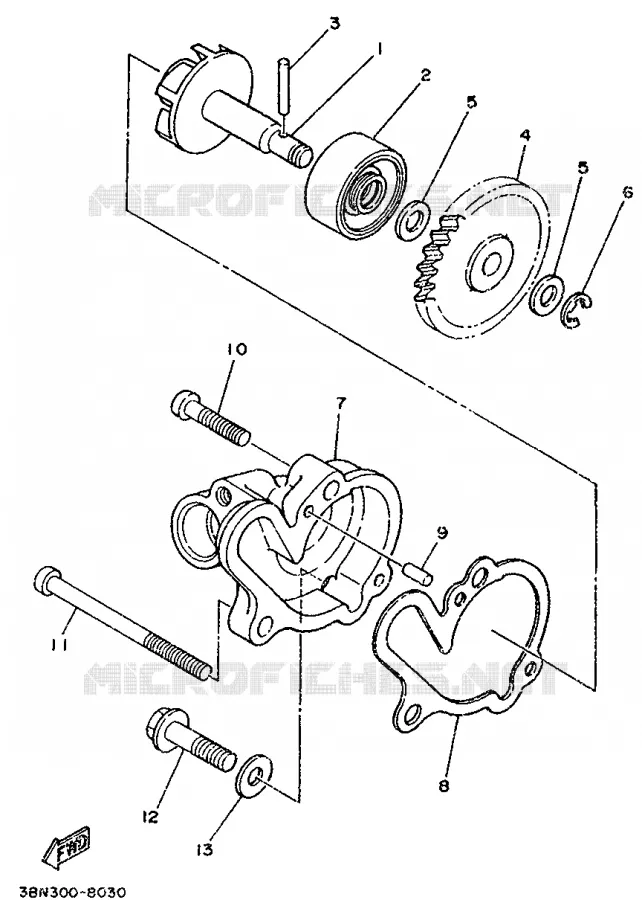 BOMBA DE AGUA Yamaha MOTO 125 1995 DTE  DT125E