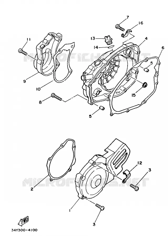 TAPA - MOTOR 1 Yamaha MOTO 125 1987 DTLC  DT125LC