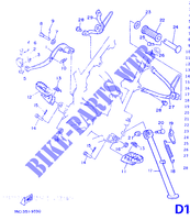 CABALLETE / ESTRIBERA para Yamaha DT125R 1989