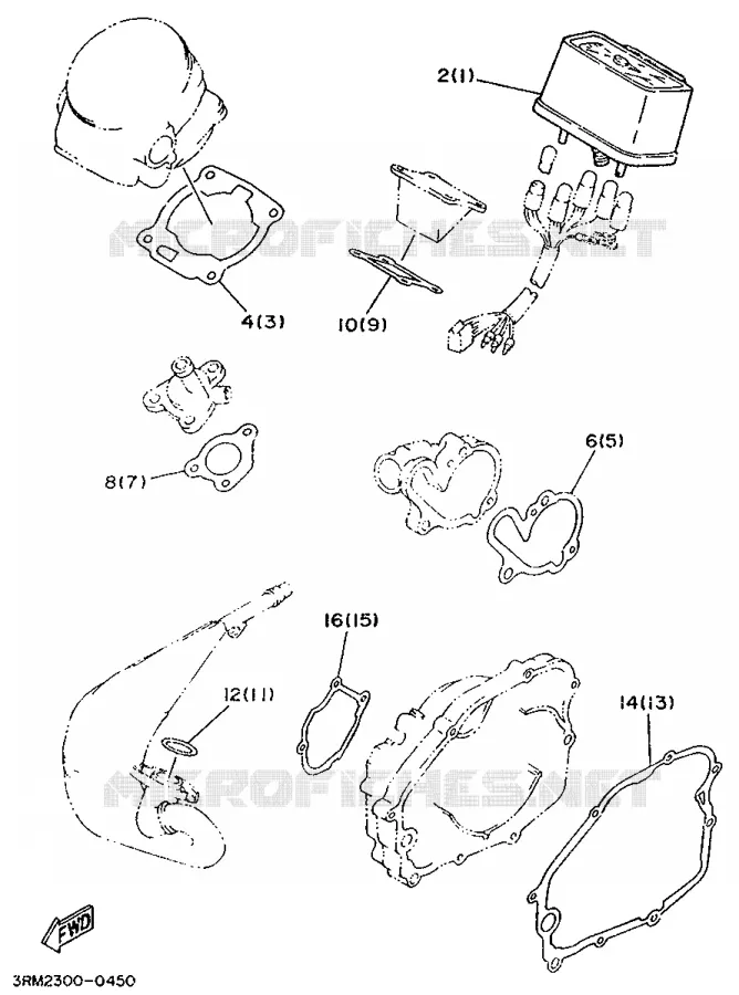ALTERNATIVA RELOJES / JUNTAS DE MOTOR Yamaha MOTO 125 1990 DTR  DT125R