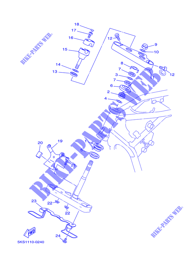 DIRECCION para Yamaha DRAGSTAR 1100 CLASSIC 2001