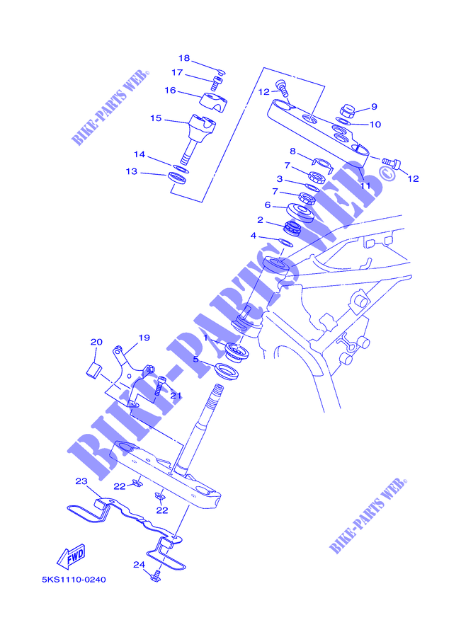 DIRECCION para Yamaha DRAGSTAR 1100 CLASSIC 2001