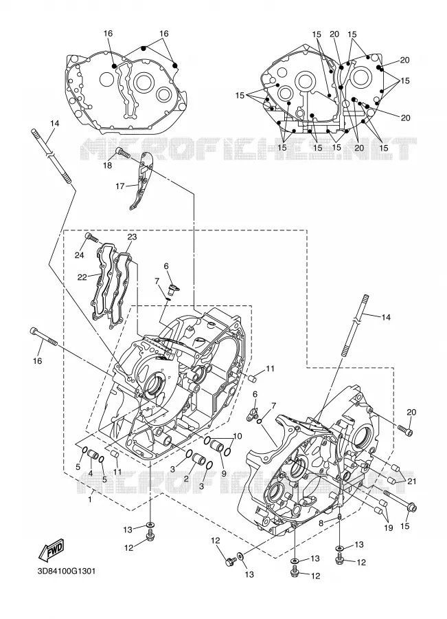 CARTERES CIGÜEÑAL Yamaha MOTO 1300 2008 MIDNIGHT STAR  XVS1300A MIDNIGHT STAR