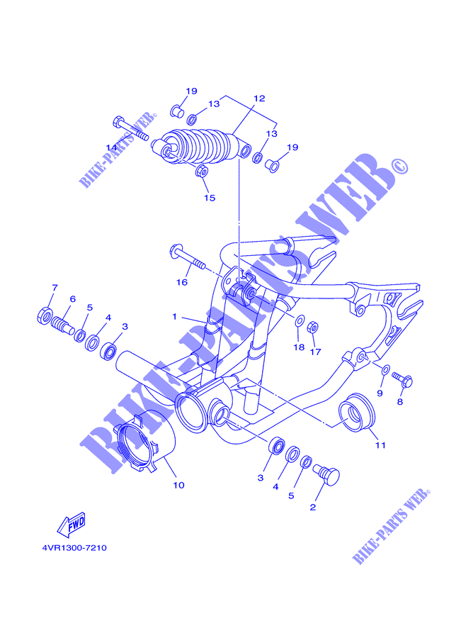 BASCULANTE / AMORTIGUADOR para Yamaha XVS650 2001