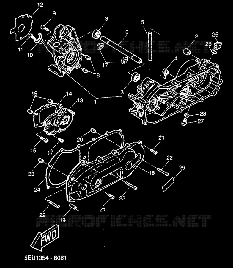 CARTERES CIGÜEÑAL Yamaha SCOOTER 50 2000 FLIPPER  YH50