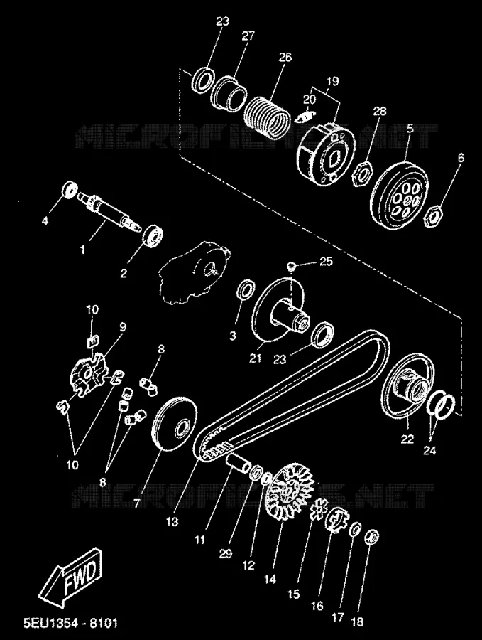 EMBRAGUE DE ARRANQUE Yamaha SCOOTER 50 2000 FLIPPER  YH50