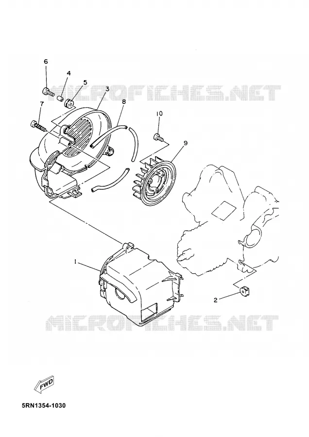 TAPA REFRIGERACIÓN / VENTILADOR Yamaha SCOOTER 50 2002 YN  YN50