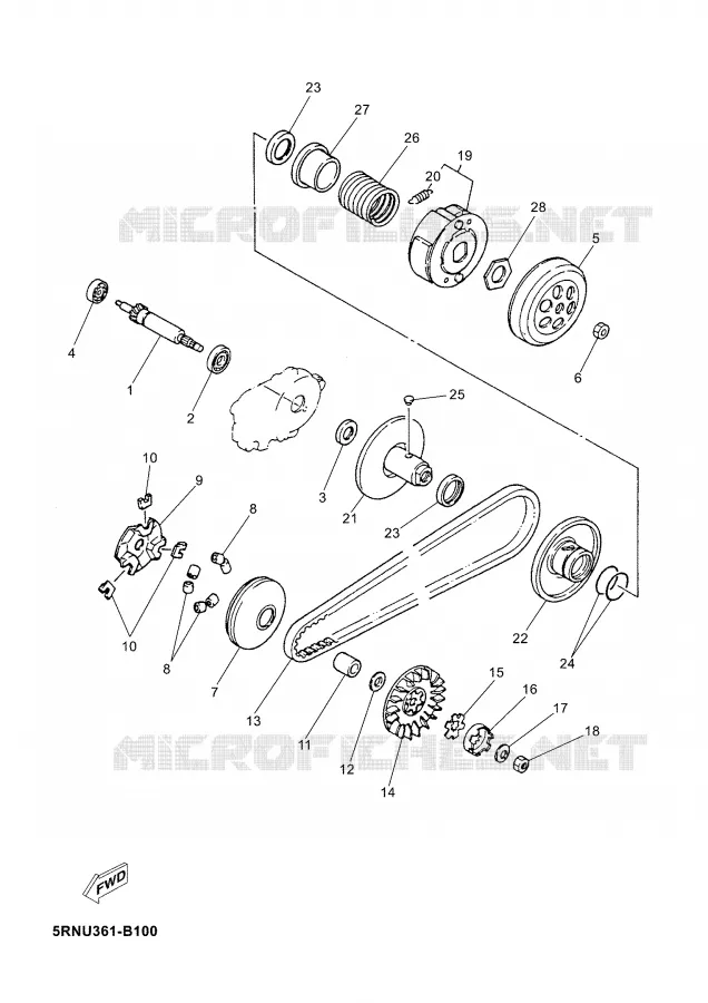 EMBRAGUE DE ARRANQUE Yamaha SCOOTER 50 2008 NEO'S  YN50