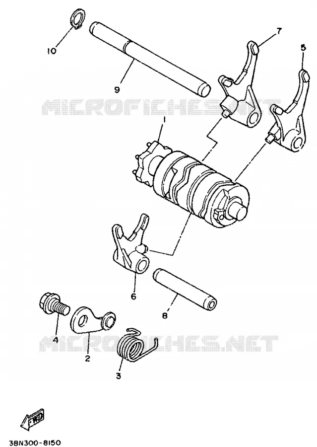 TAMBOR SELECTOR CAMBIO / HORQUILLAS Yamaha MOTO 125 1998 DTR  DT125R