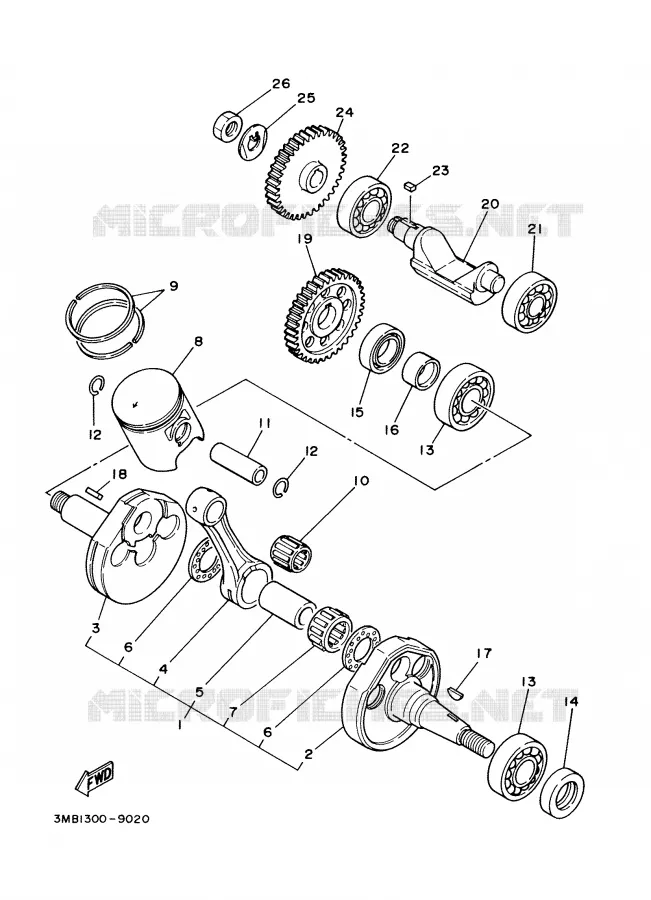 CIGUEÑAL / PISTÓN Yamaha MOTO 125 2000 DTR  DT125R