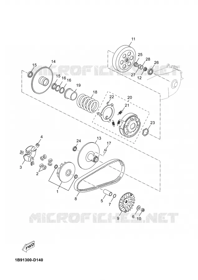 EMBRAGUE DE ARRANQUE Yamaha SCOOTER 125 2006 XMAX  YP125R