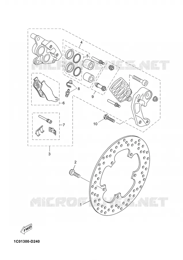 PINZA FRENO DELANTERA Yamaha SCOOTER 125 2006 XMAX  YP125R