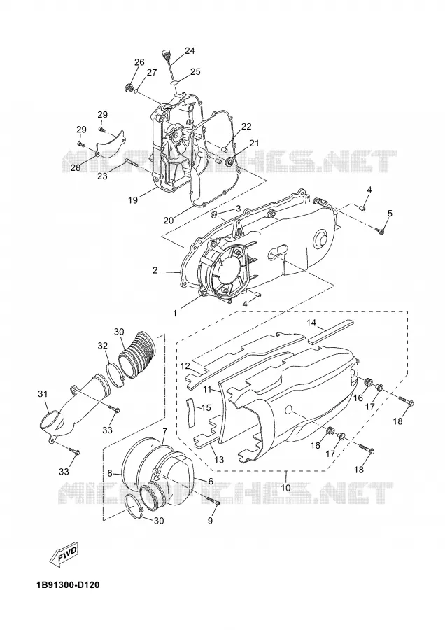 TAPA - MOTOR 1 Yamaha SCOOTER 125 2006 XMAX  YP125R