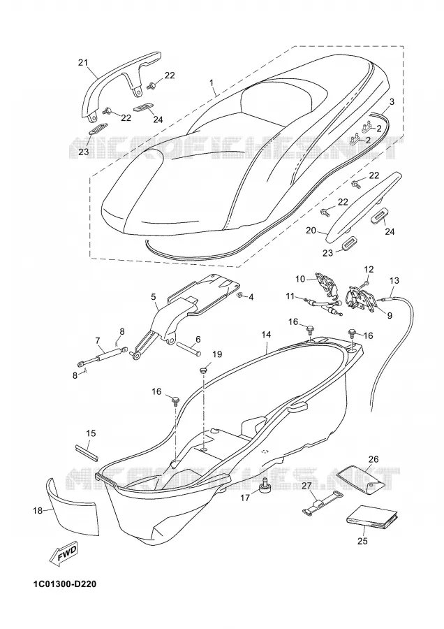 ASIENTO Yamaha SCOOTER 125 2006 XMAX  YP125R