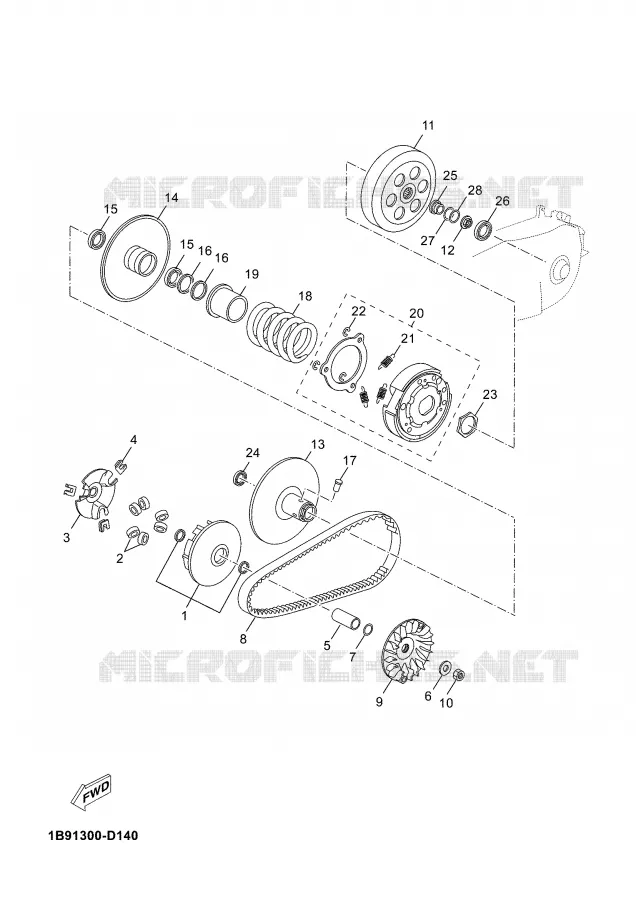 EMBRAGUE DE ARRANQUE Yamaha SCOOTER 125 2007 XMAX  YP125R