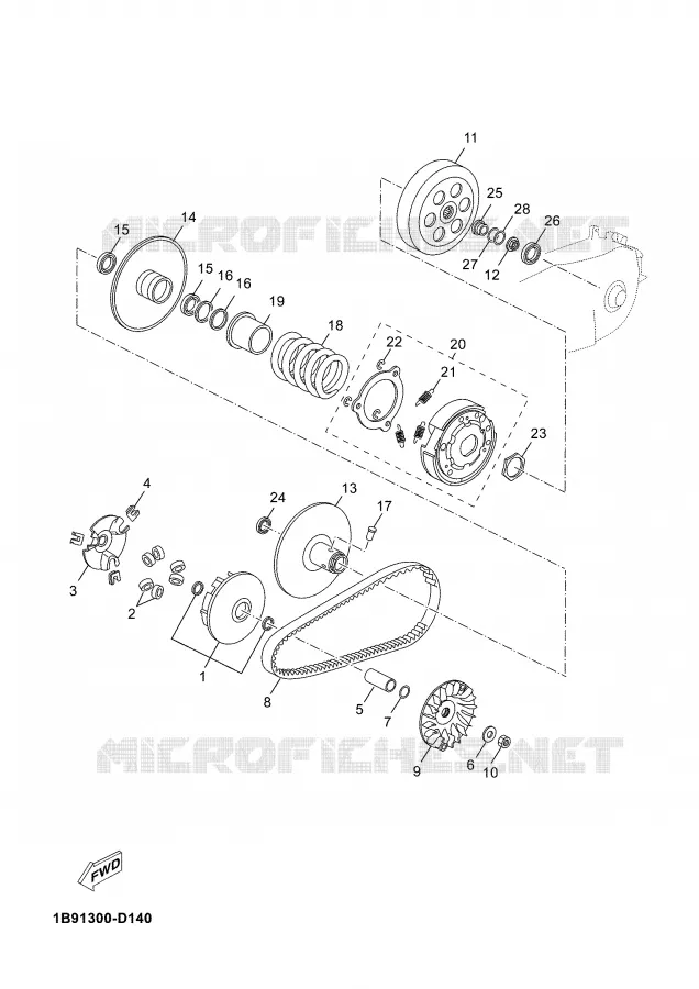 EMBRAGUE DE ARRANQUE Yamaha SCOOTER 125 2009 XMAX  YP125R X-MAX 125