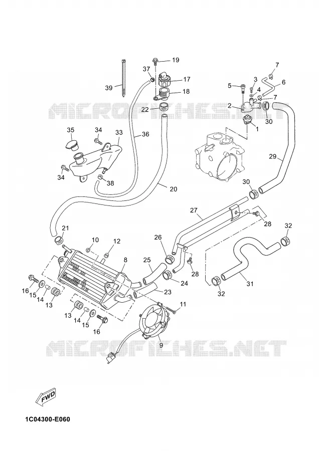 RADIADOR / MANGUERAS Yamaha SCOOTER 250 2008 XMAX  YP250R X-MAX 250