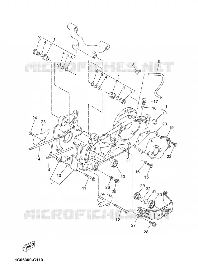 CARTERES CIGÜEÑAL Yamaha SCOOTER 250 2008 XMAX  YP250R X-MAX 250