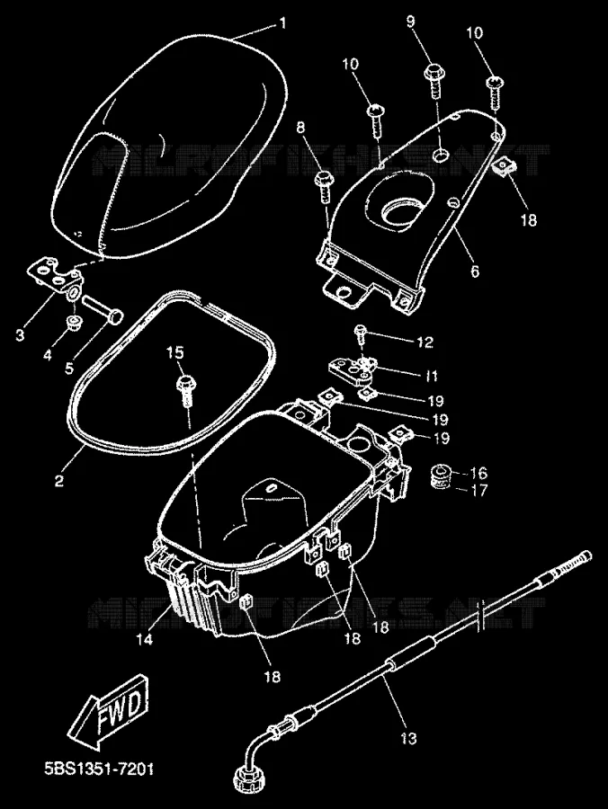 ASIENTO / TRANSPORTIN Yamaha SCOOTER 50 2000 AEROX  YQ50