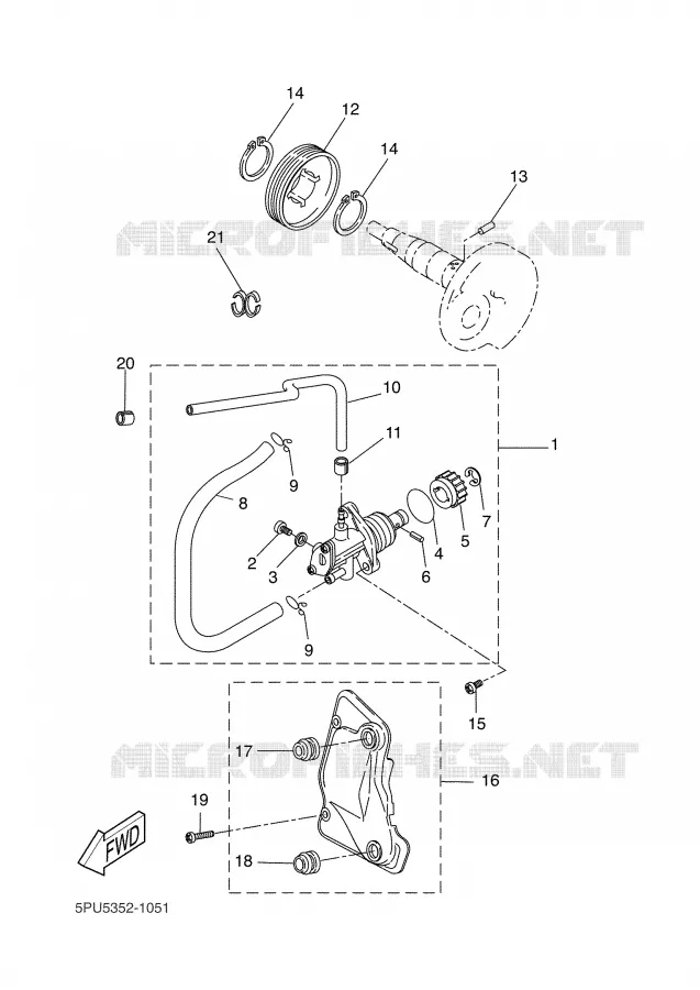 BOMBA DE OLIO Yamaha SCOOTER 50 2005 AEROX  YQ50