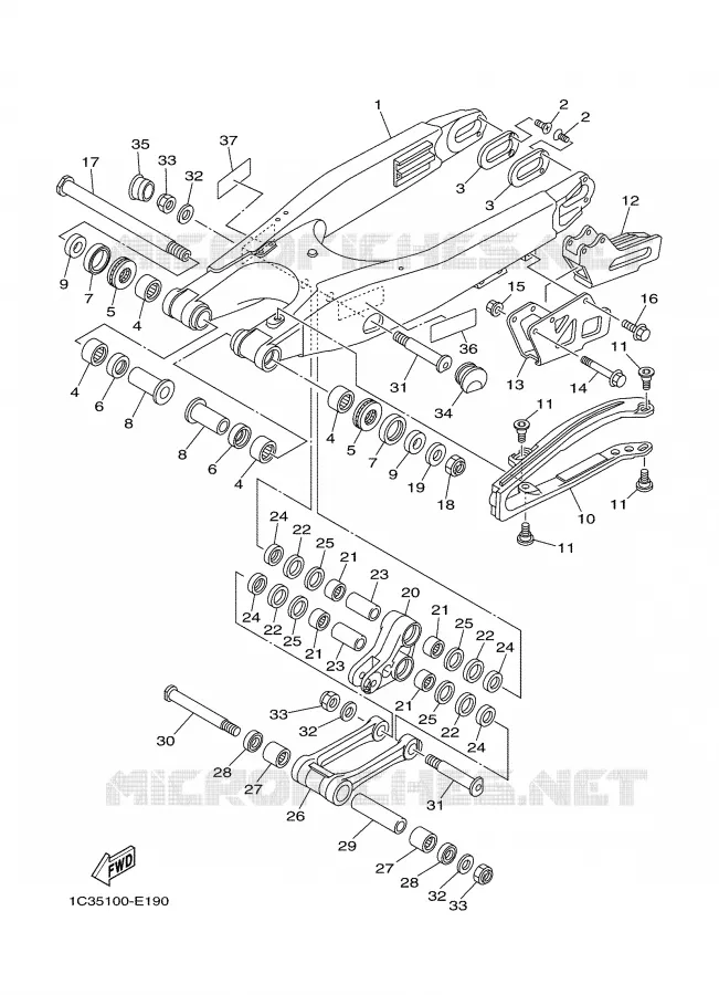 BRAZO DE OSCILACION Yamaha MOTO 125 2007 YZ  YZ125