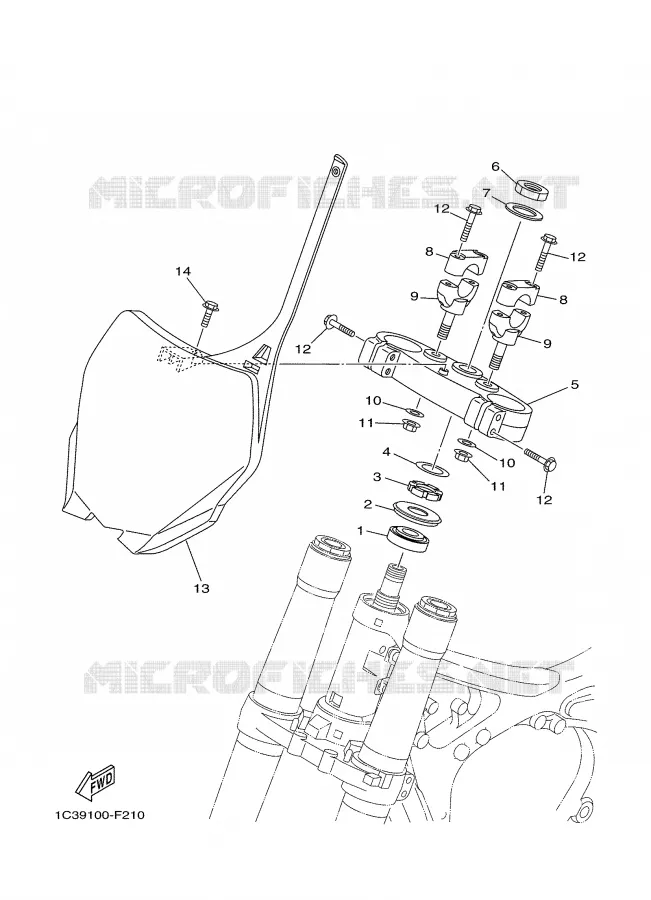 DIRECCION Yamaha MOTO 250 2008 YZ  YZ250