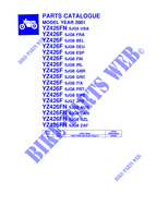 CATALOGUE DEL PREFACIO para Yamaha YZ426F 2001