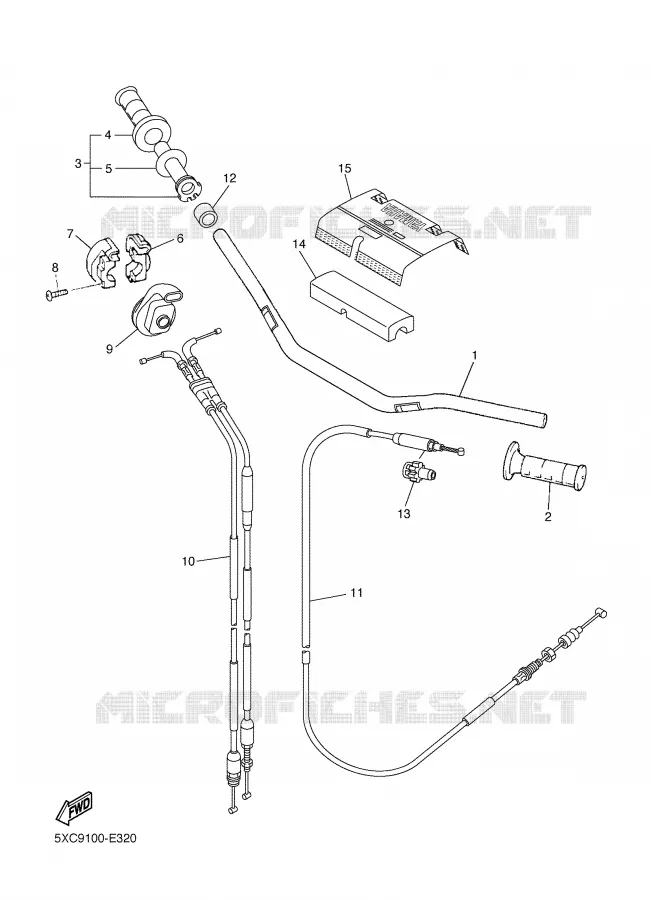 MANILLAR / CABLE Yamaha MOTO 450 2008 YZF  YZ450FX
